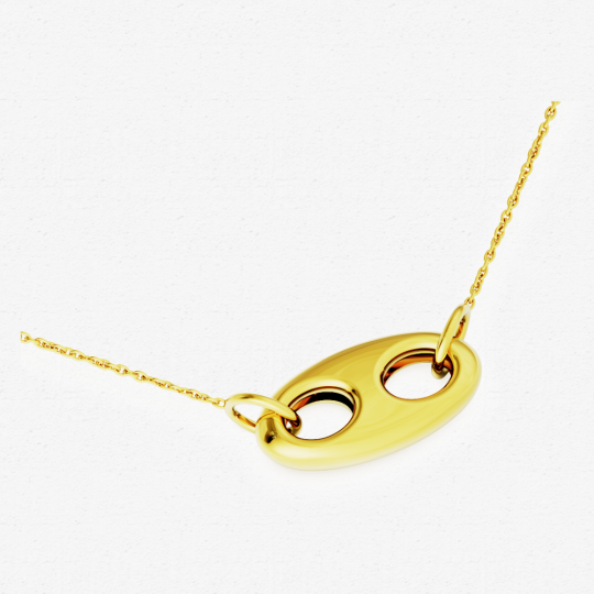 Pig Nose Mini Collection | 18K Gold Plated Silver Tab Necklace