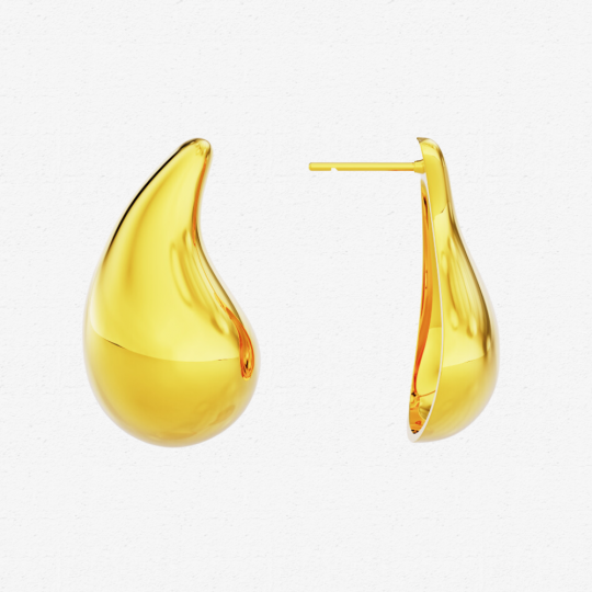 Imperfection Mini Collection | 18K Gold Plated Silver Bubble Earrings