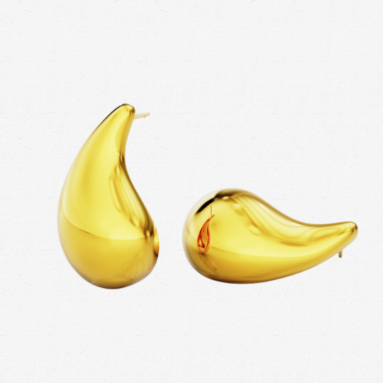 Imperfection Mini Collection | 18K Gold Plated Silver Bubble Earrings