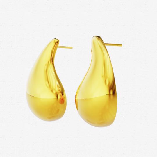 Imperfection Mini Collection | 18K Gold Plated Silver Bubble Earrings