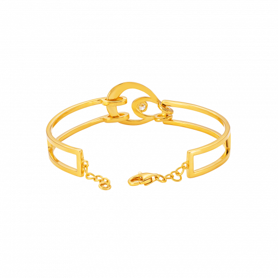 Custom Fine Jewelry Gold Vermeil Silver Bangle Bracelet For Women