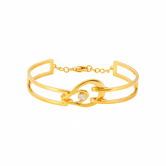 Custom Fine Jewelry Gold Vermeil Silver Bangle Bracelet For Women
