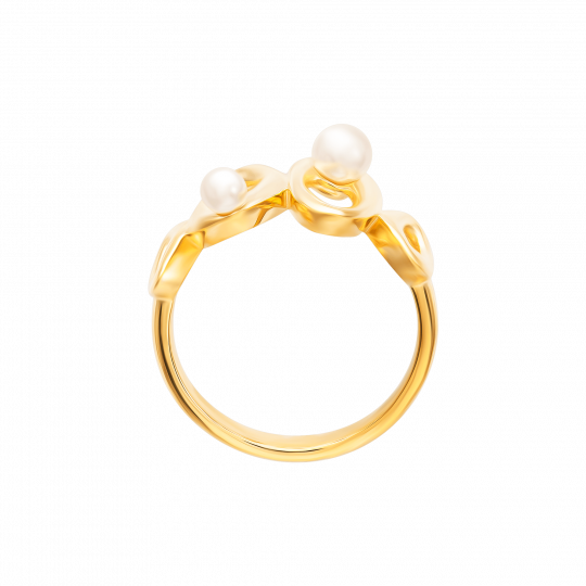 New Arrival Unisex 18K Gold Vermeil Fresh Water Pearl Ring