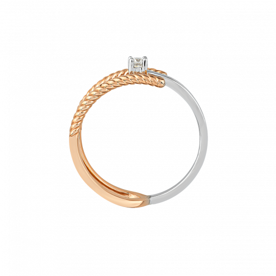 DNA fine rose gold jewelry Cz ring