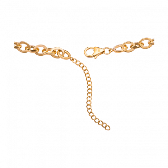DNA bold jewelry 18K gold plated silver link chain necklace